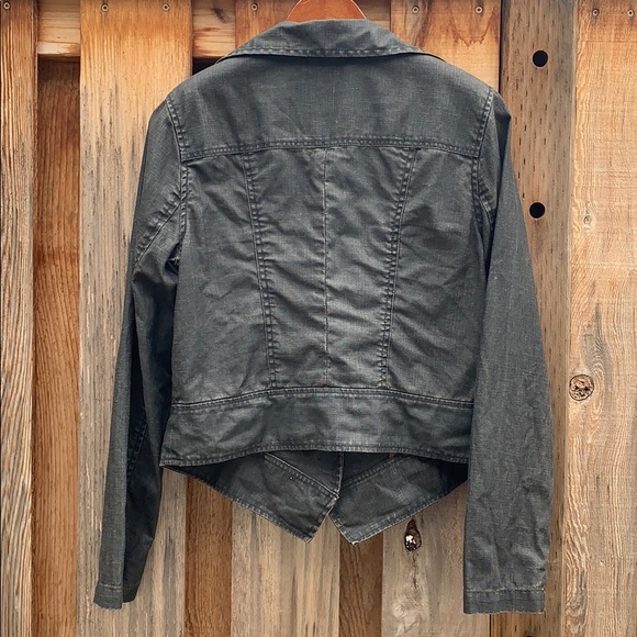 CABI waxed linen moto jacket style 901 medium - Picture 3 of 16